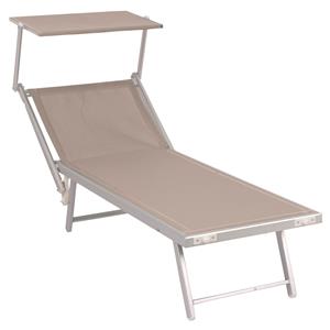 LETTINO POOL CM.186X61X40H C/PARASOLE COFFEE